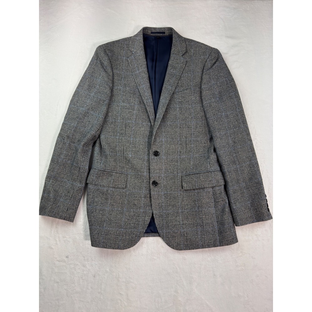 J.Crew Ludlow Slim Fit Blazer 38R Grey Glen Plaid Wool Blend Sport Coat